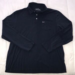 Vineyard Vines Navy Long Sleeve Polo